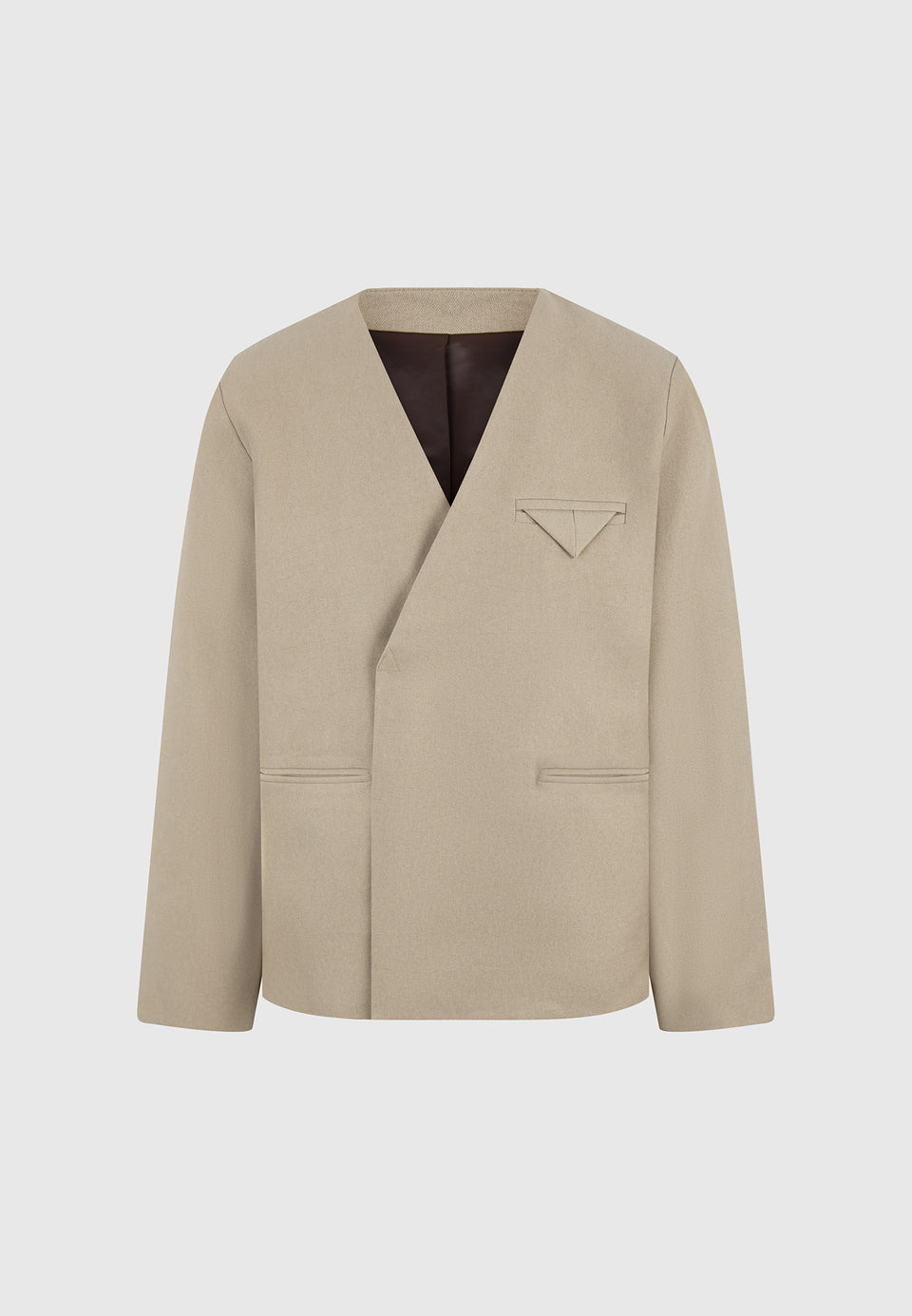 colin-collarless-double-breasted-minimal-blazer-beige