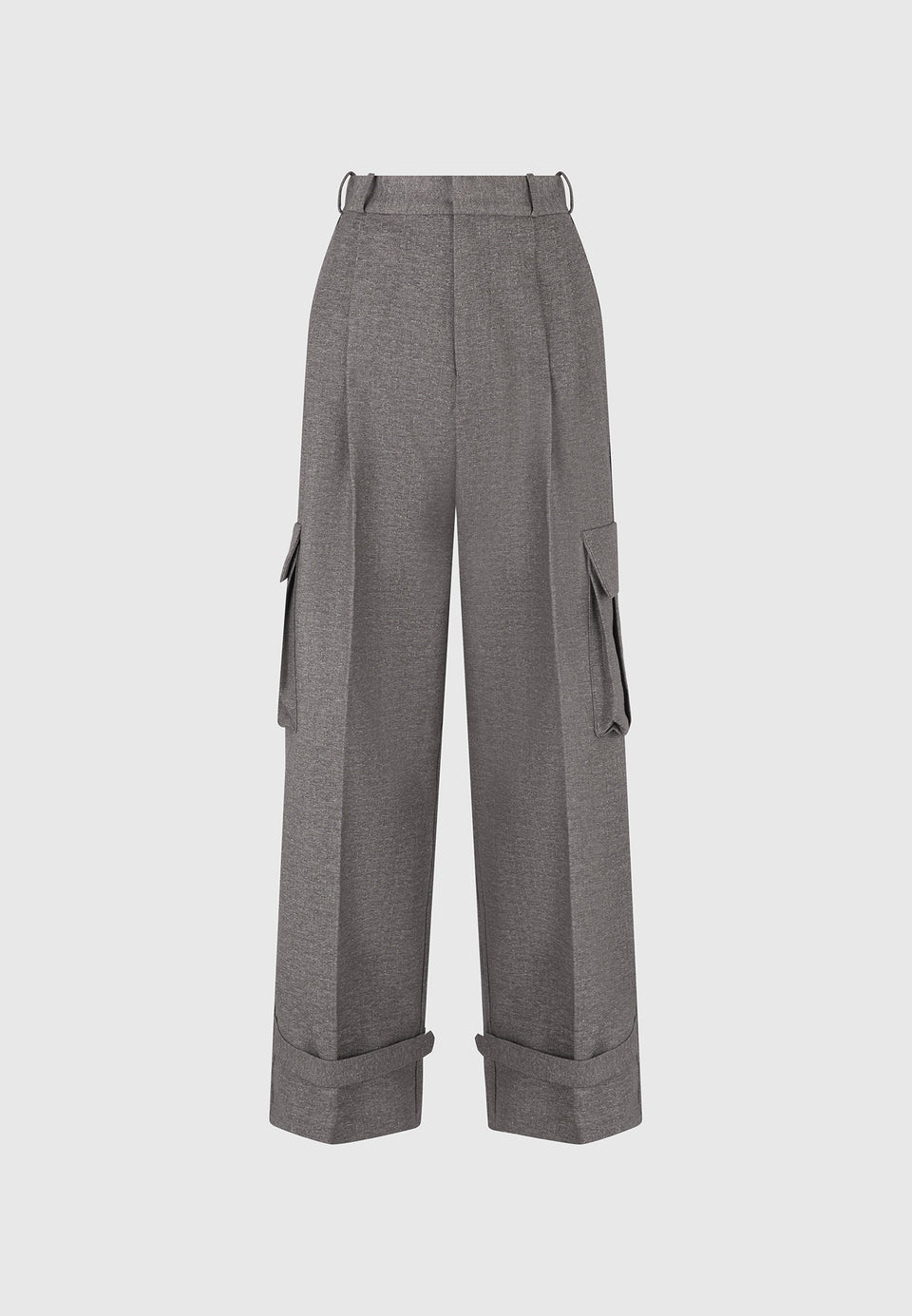 danielle-textured-tailored-pleated-cargo-trousers-grey-marl