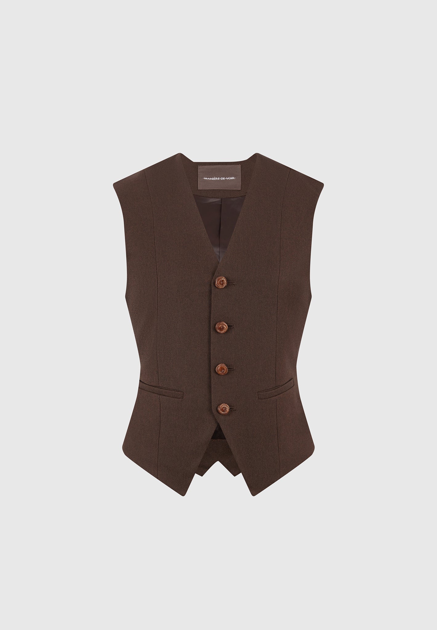 Christine - Tailored Cinch Waistcoat - Brown