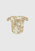 Bonnie - Jacquard Bardot Corset Top - Sage