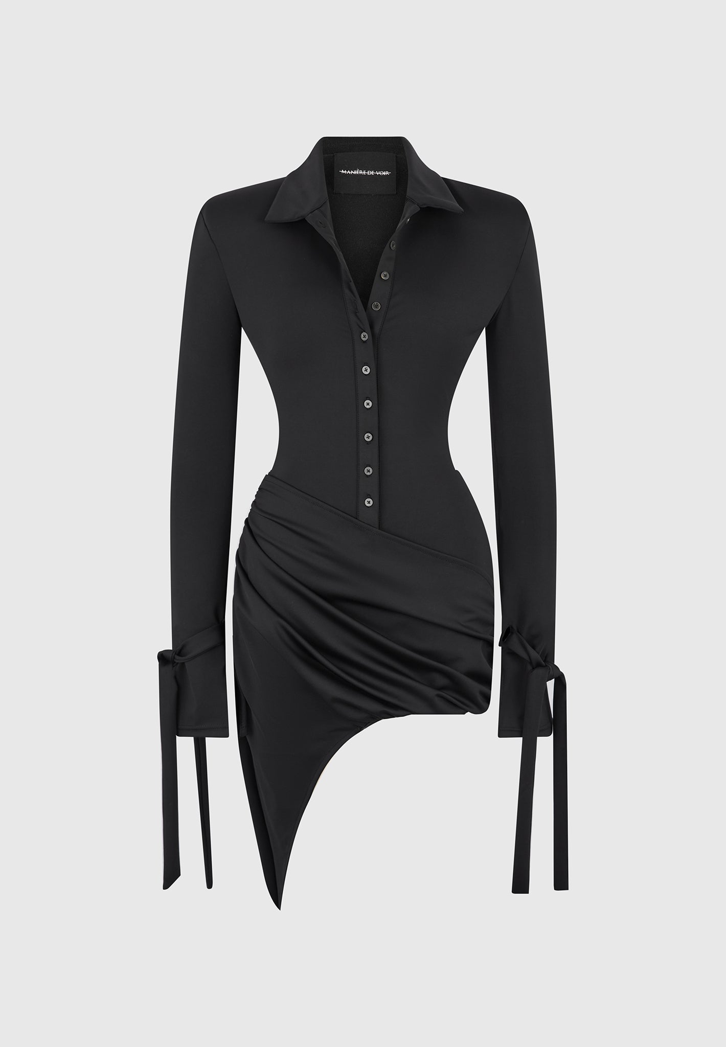 diane-draped-asymmetric-mini-dress-black