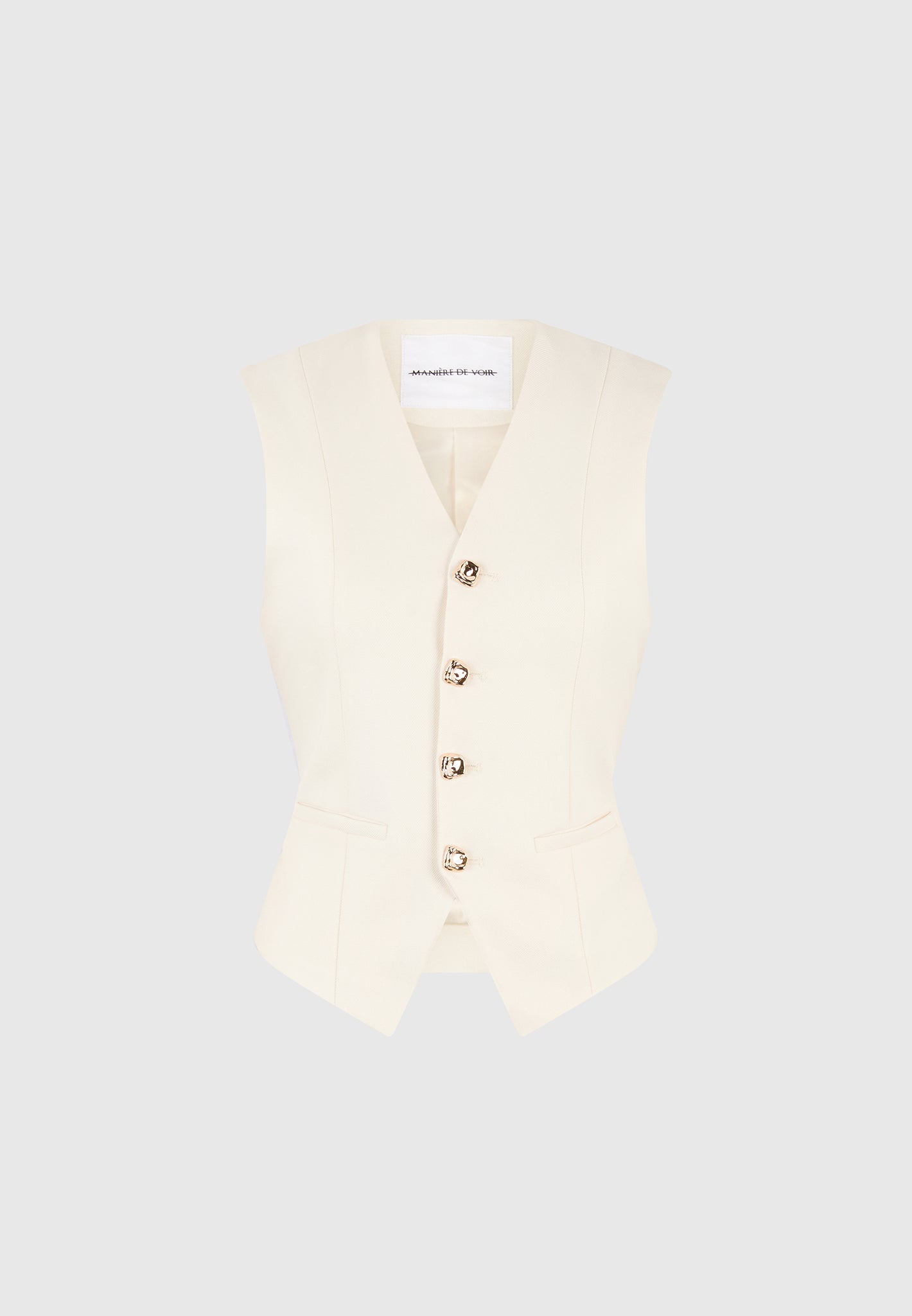 Christine - Tailored Cinch Waistcoat - Off White