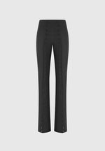 Therese - Tailored Button Detail Trousers - Black