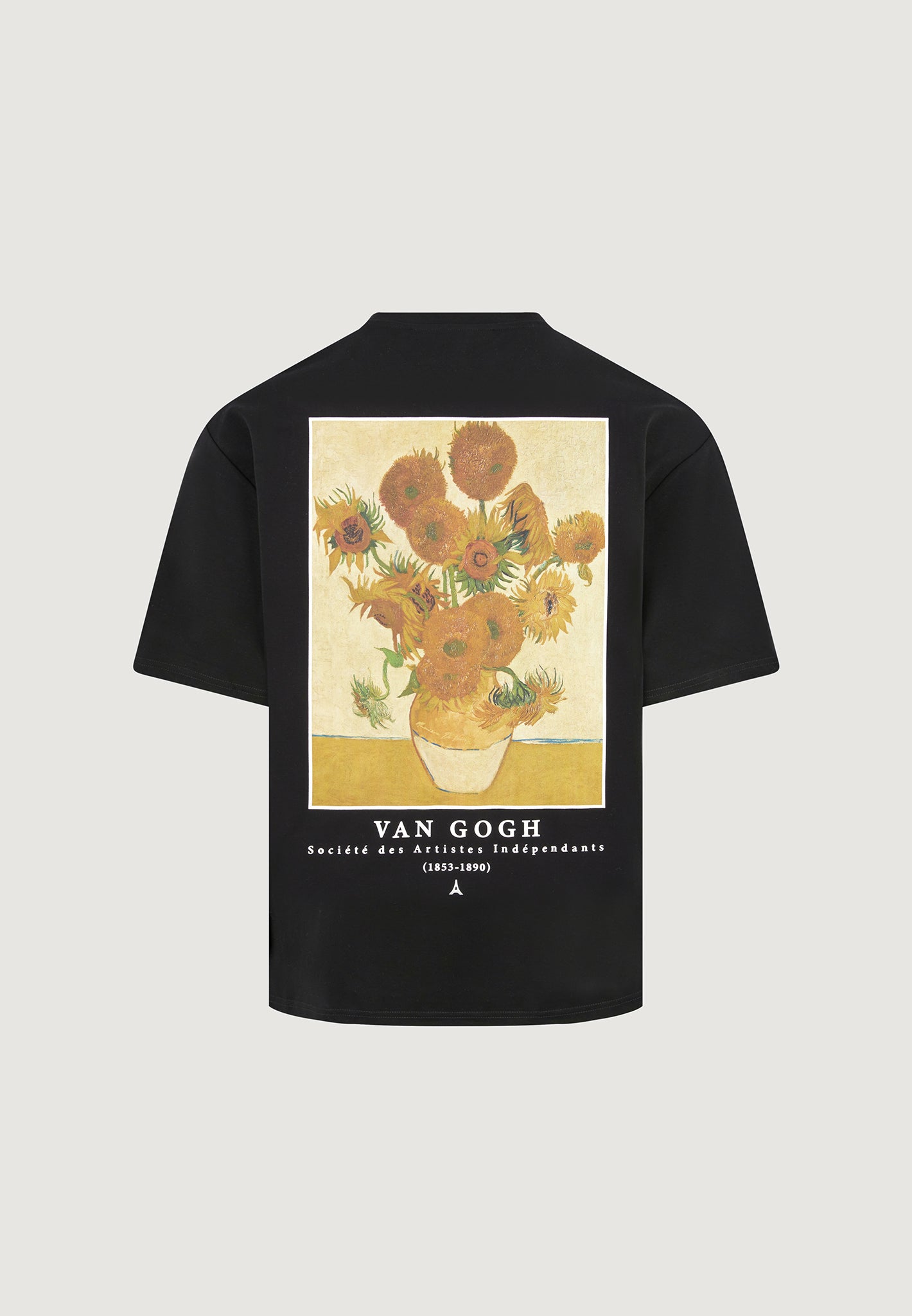 T-shirt Van Gogh Con Girasoli E Notte Stellata, Unisex Bianca, Marca Tee2WINS - Foto 4