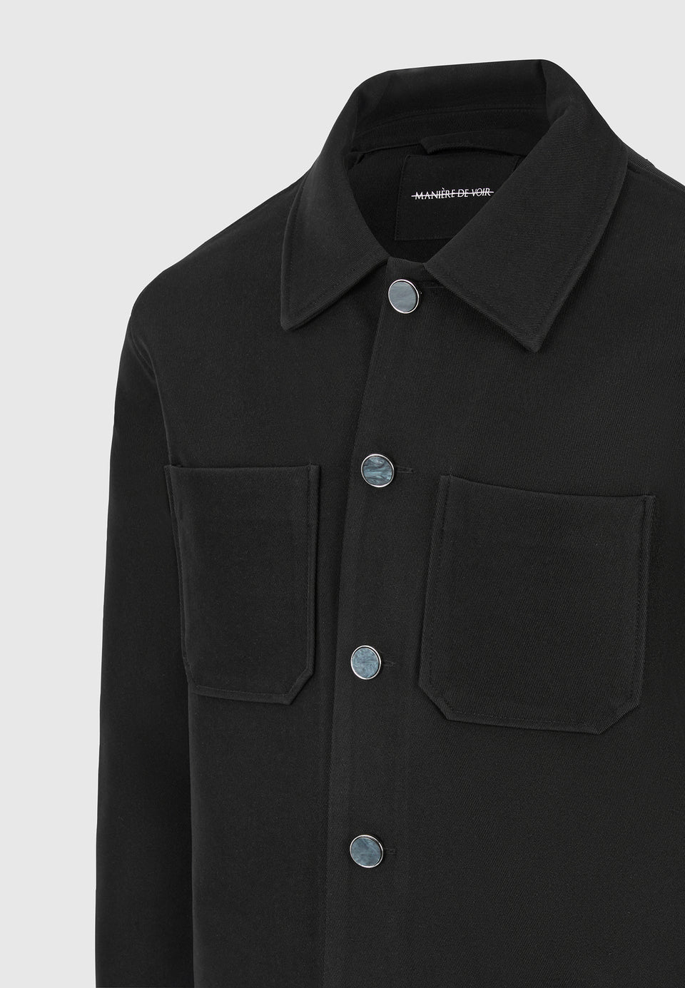 benoit-twill-pocket-cropped-shirt-black