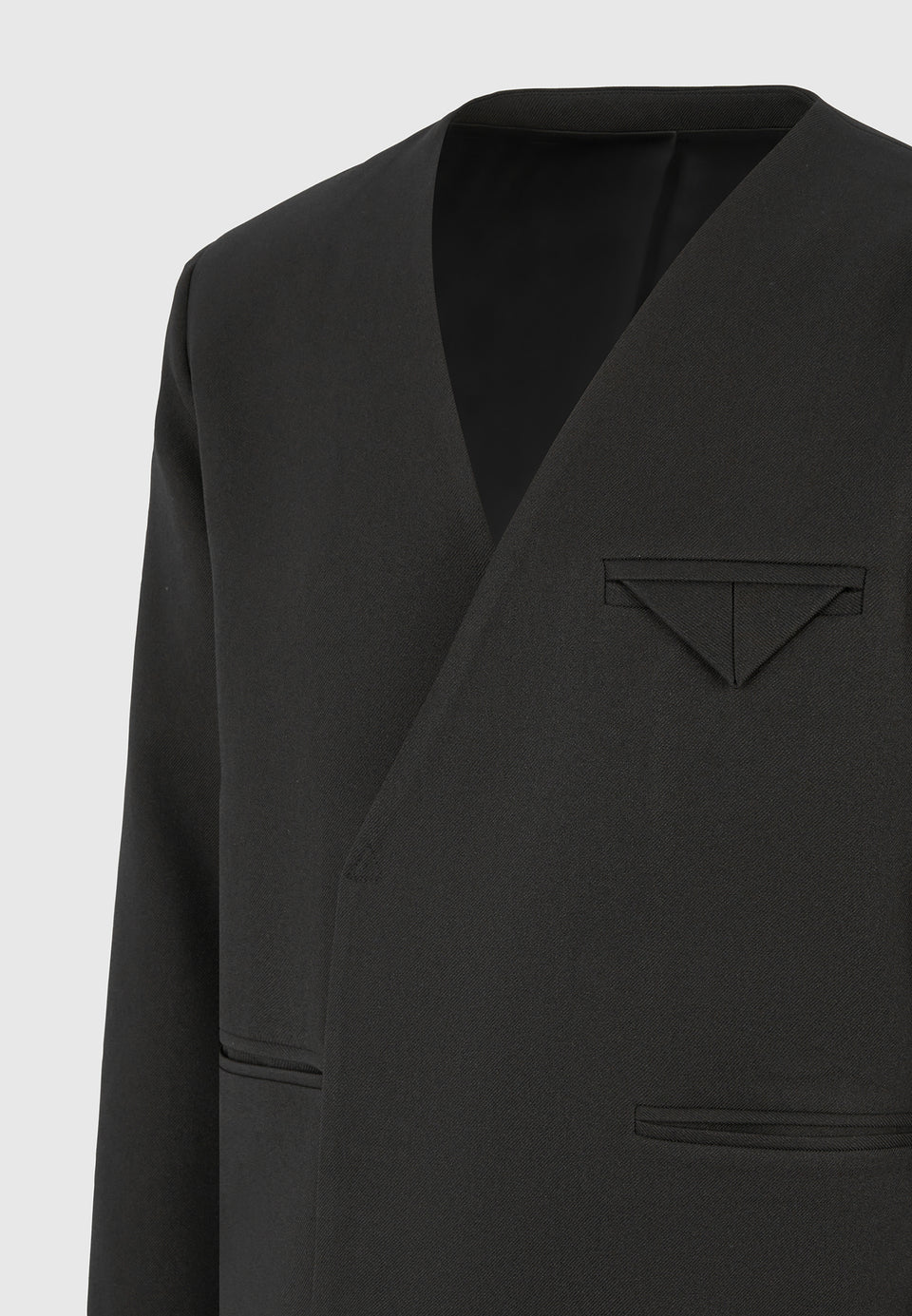 colin-collarless-double-breasted-minimal-blazer-black