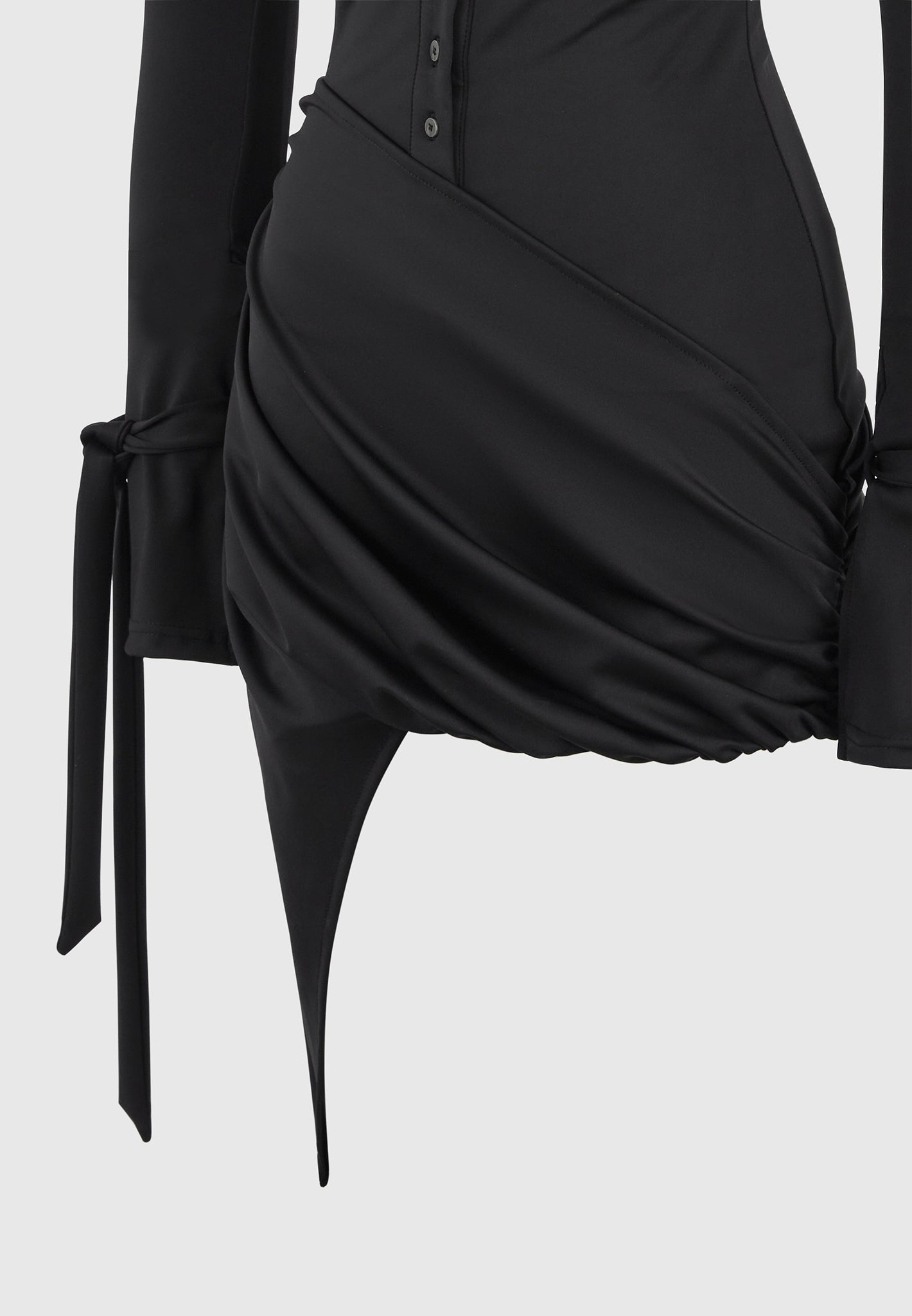 diane-draped-asymmetric-mini-dress-black