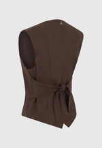 Christine - Tailored Cinch Waistcoat - Brown