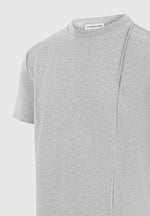 Bruno - Regular Fit Cotton T-Shirt with Pintuck - Grey