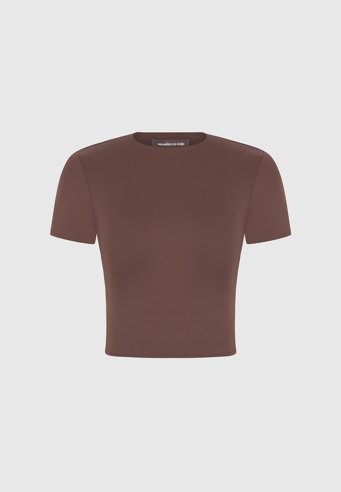 Léna - Double Layer Short Sleeve T-Shirt - Brown