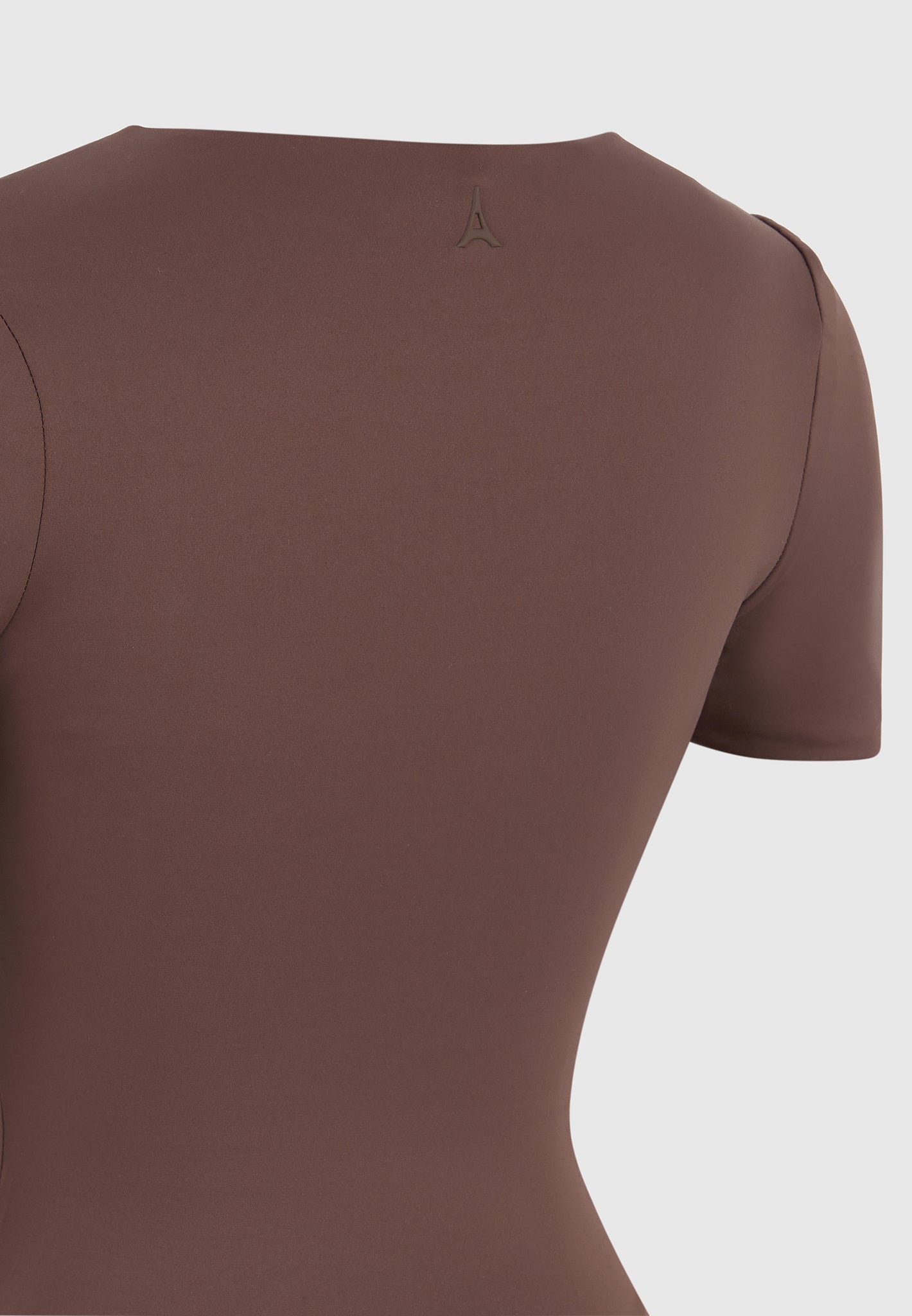 Léna - Double Layer Short Sleeve T-Shirt - Brown