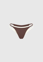 Nelly - Double Layer Bikini Bottoms - Brown/Cream