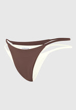 Nelly - Double Layer Bikini Bottoms - Brown/Cream