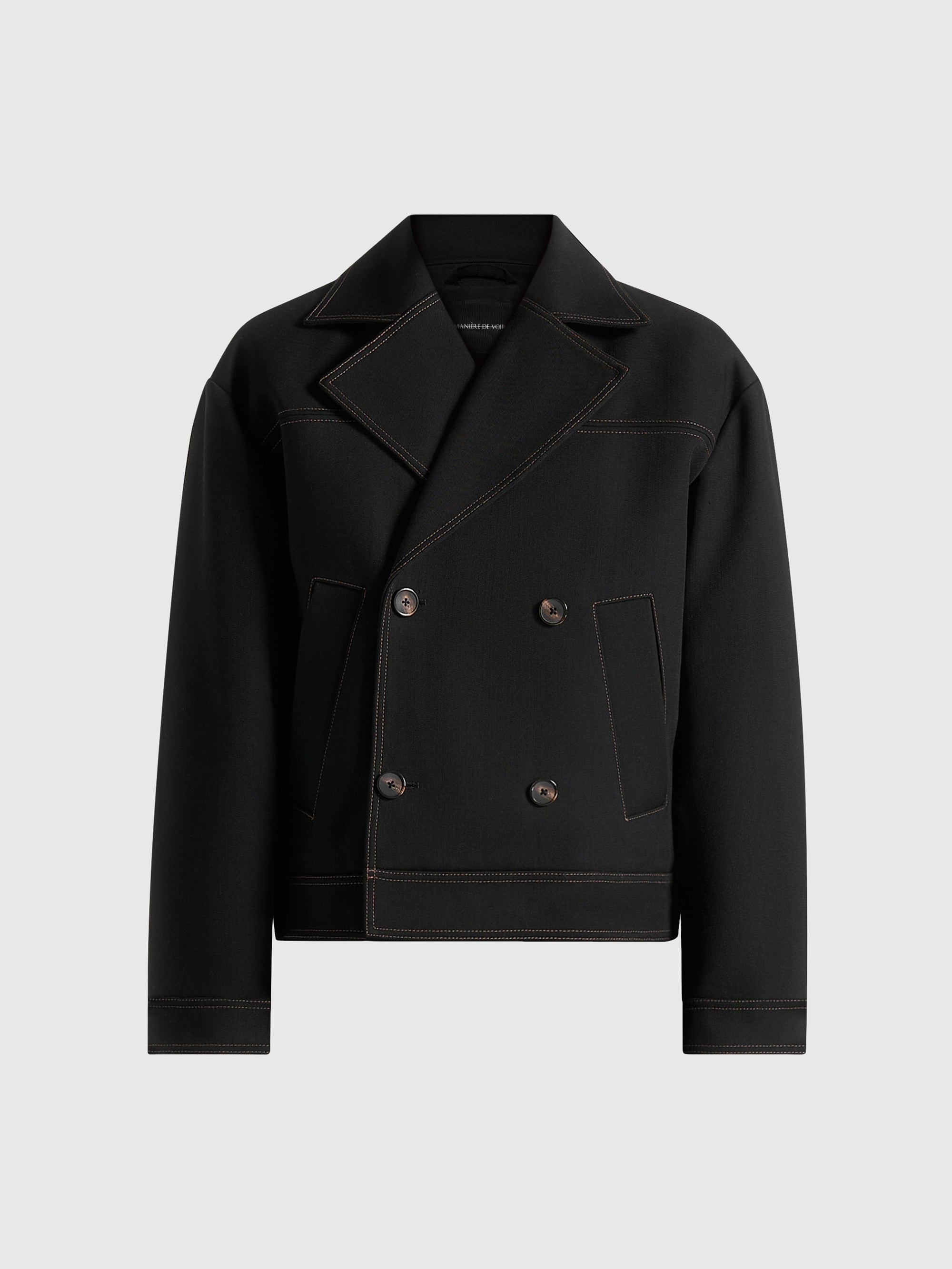 mika-unisex-tailored-double-breasted-jacket-with-contrast-stitch-black