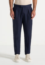 Hubert - Slim Fit Tailored Trousers - Navy