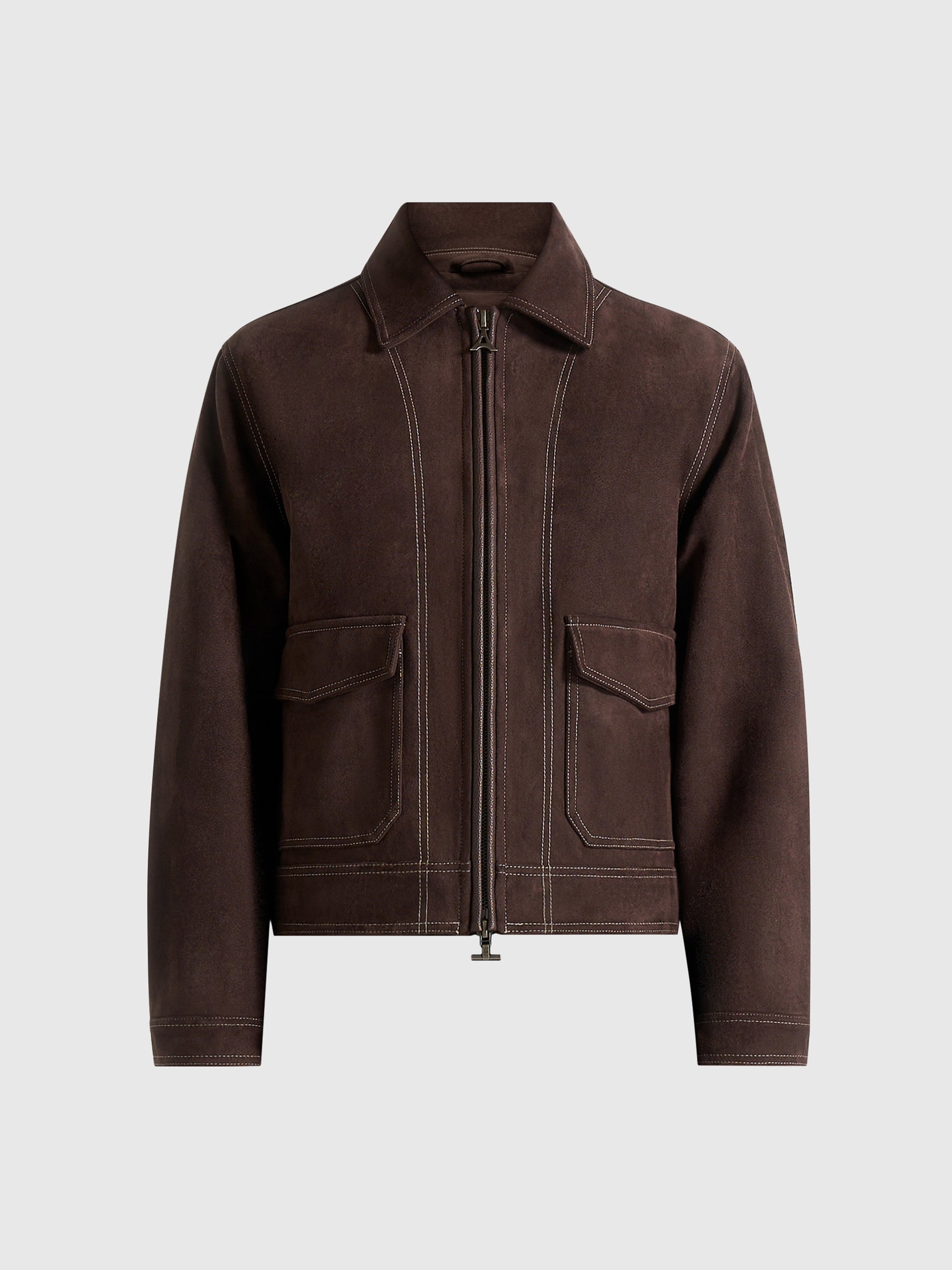 vince-suede-contrast-stitch-jacket-brown