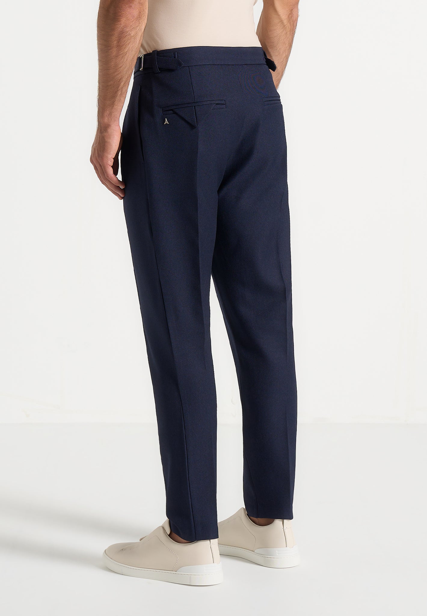 Hubert - Slim Fit Tailored Trousers - Navy