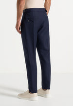 Hubert - Slim Fit Tailored Trousers - Navy