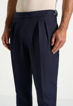 Hubert - Slim Fit Tailored Trousers - Navy