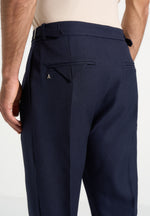 Hubert - Slim Fit Tailored Trousers - Navy