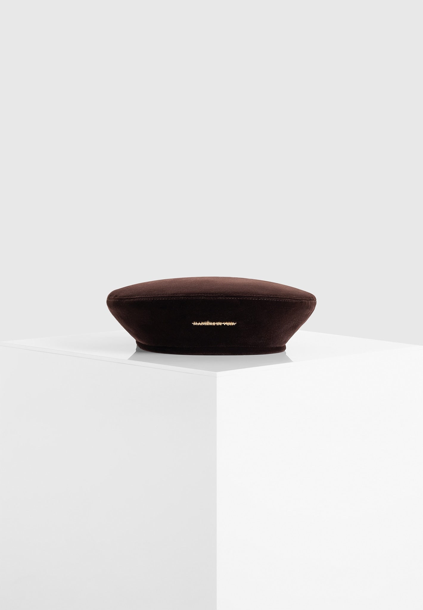 Anya - Velvet Beret - Brown