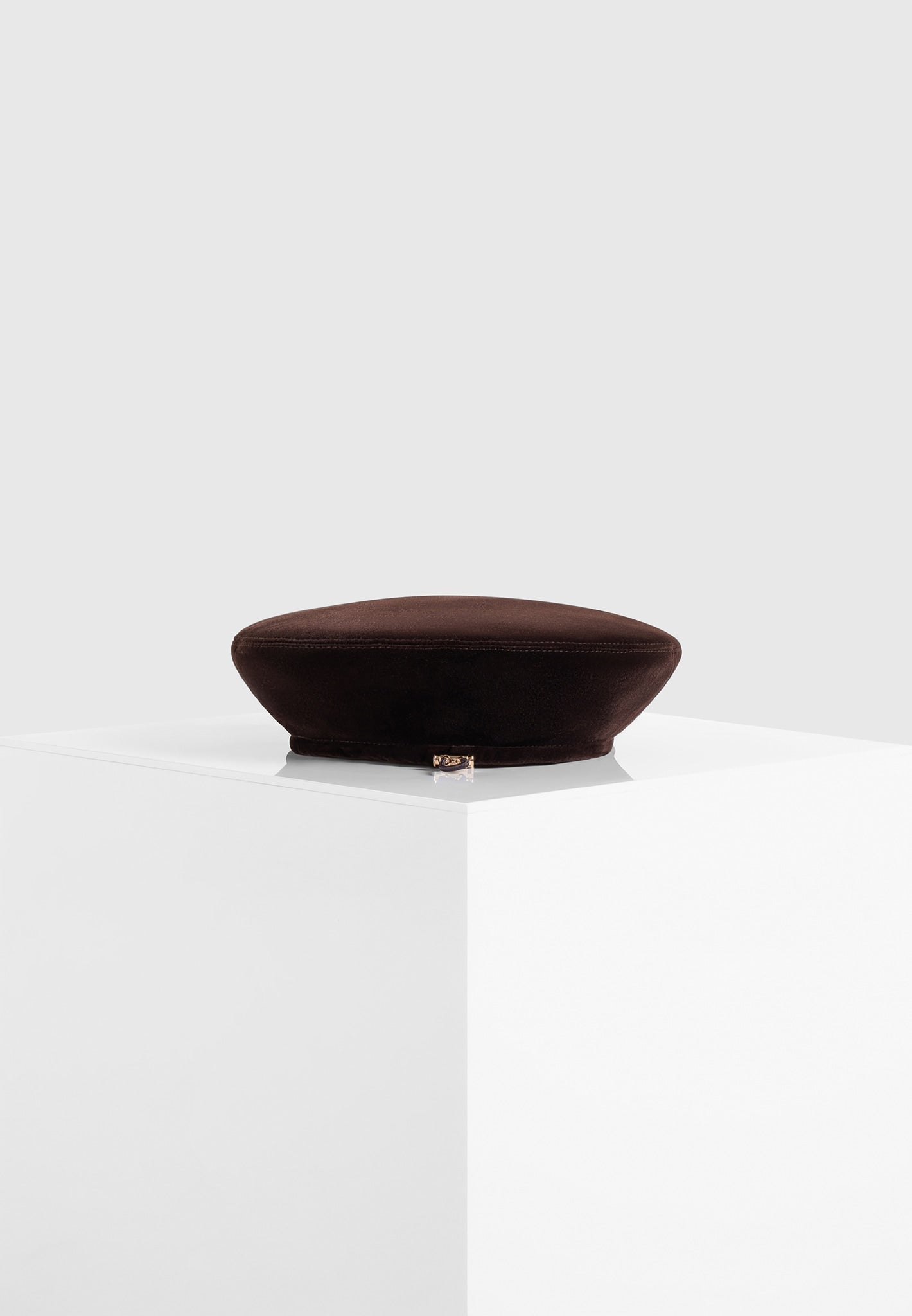 Anya - Velvet Beret - Brown
