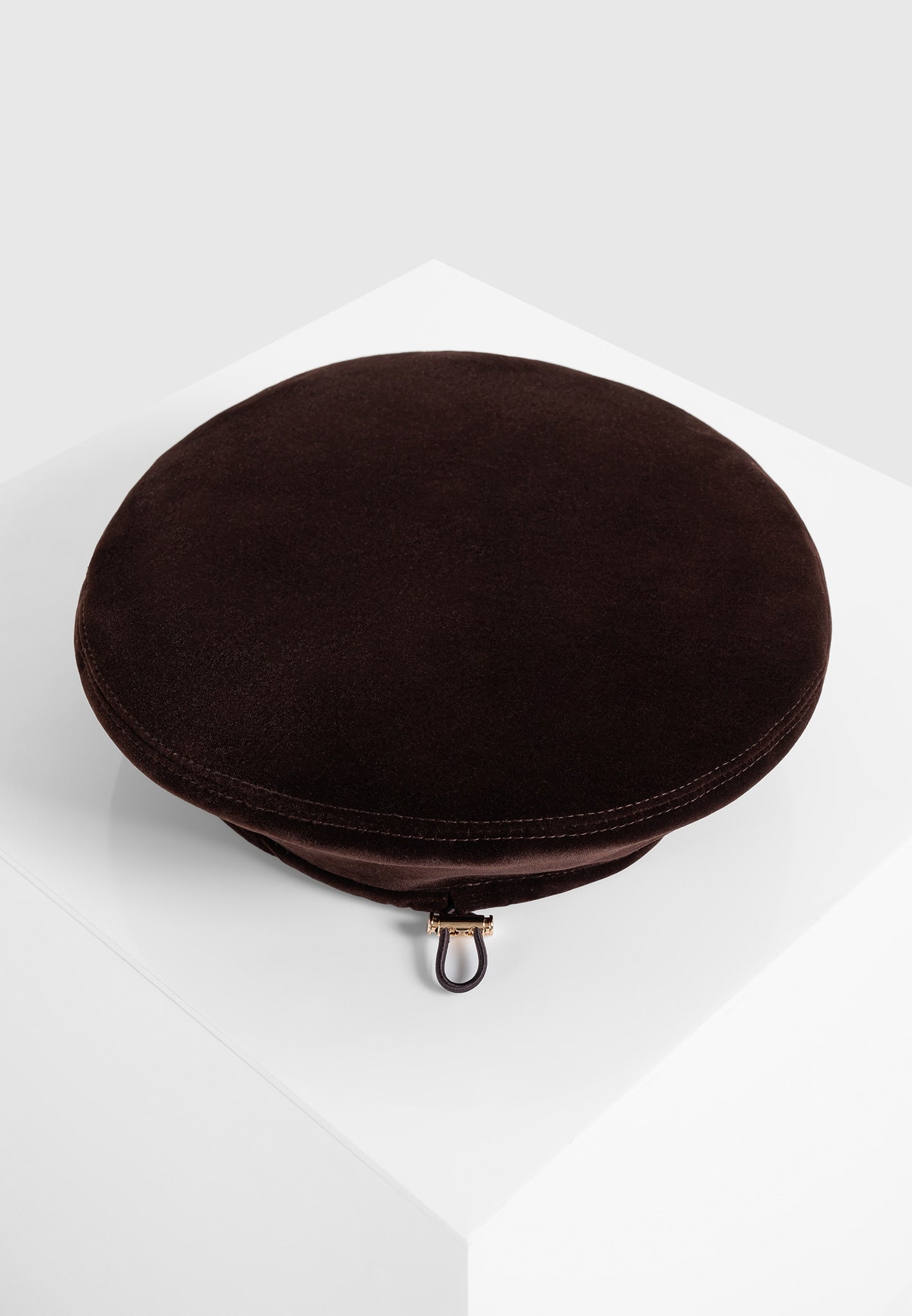 Anya - Velvet Beret - Brown