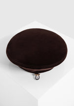 Anya - Velvet Beret - Brown