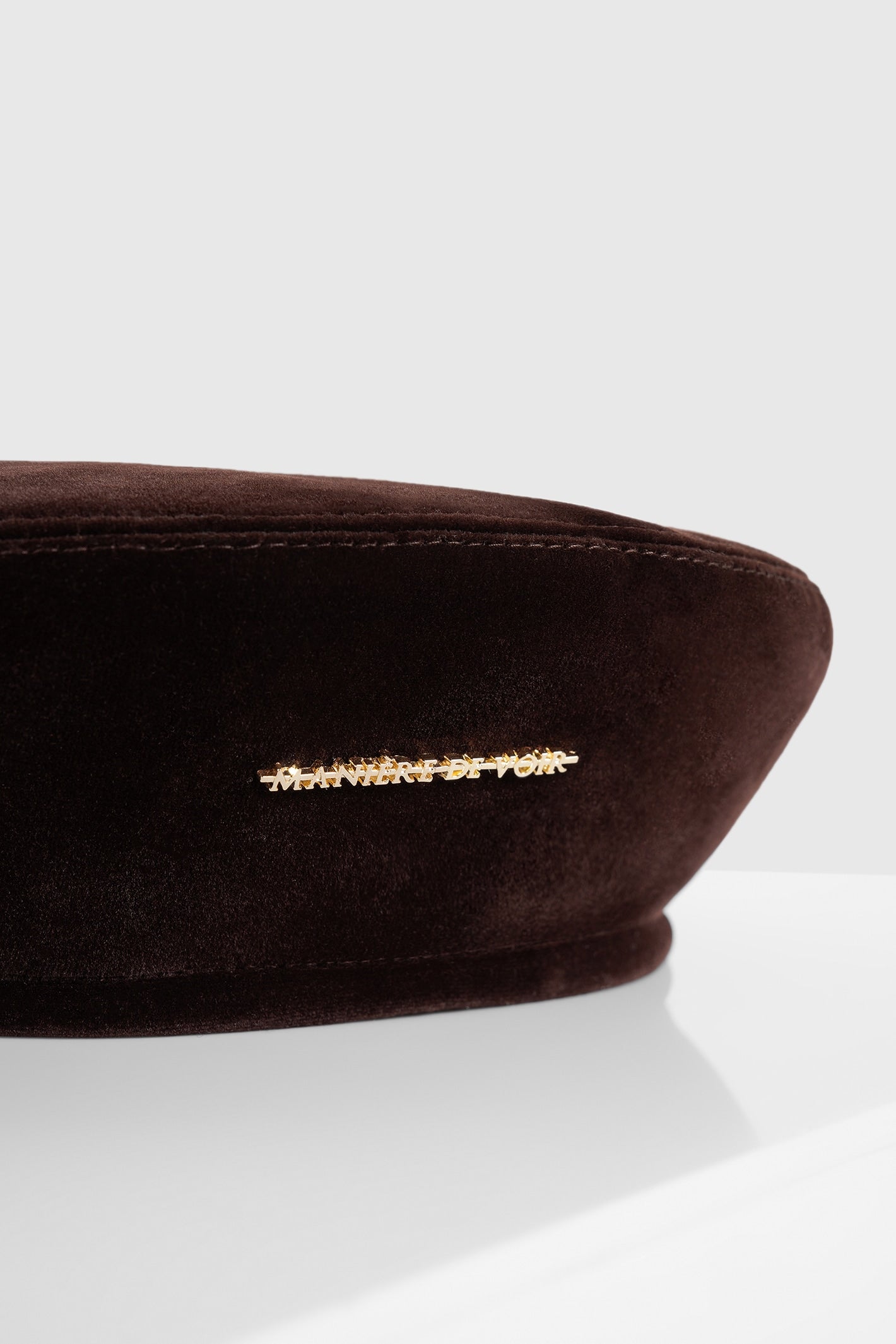 Anya - Velvet Beret - Brown