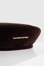 Anya - Velvet Beret - Brown