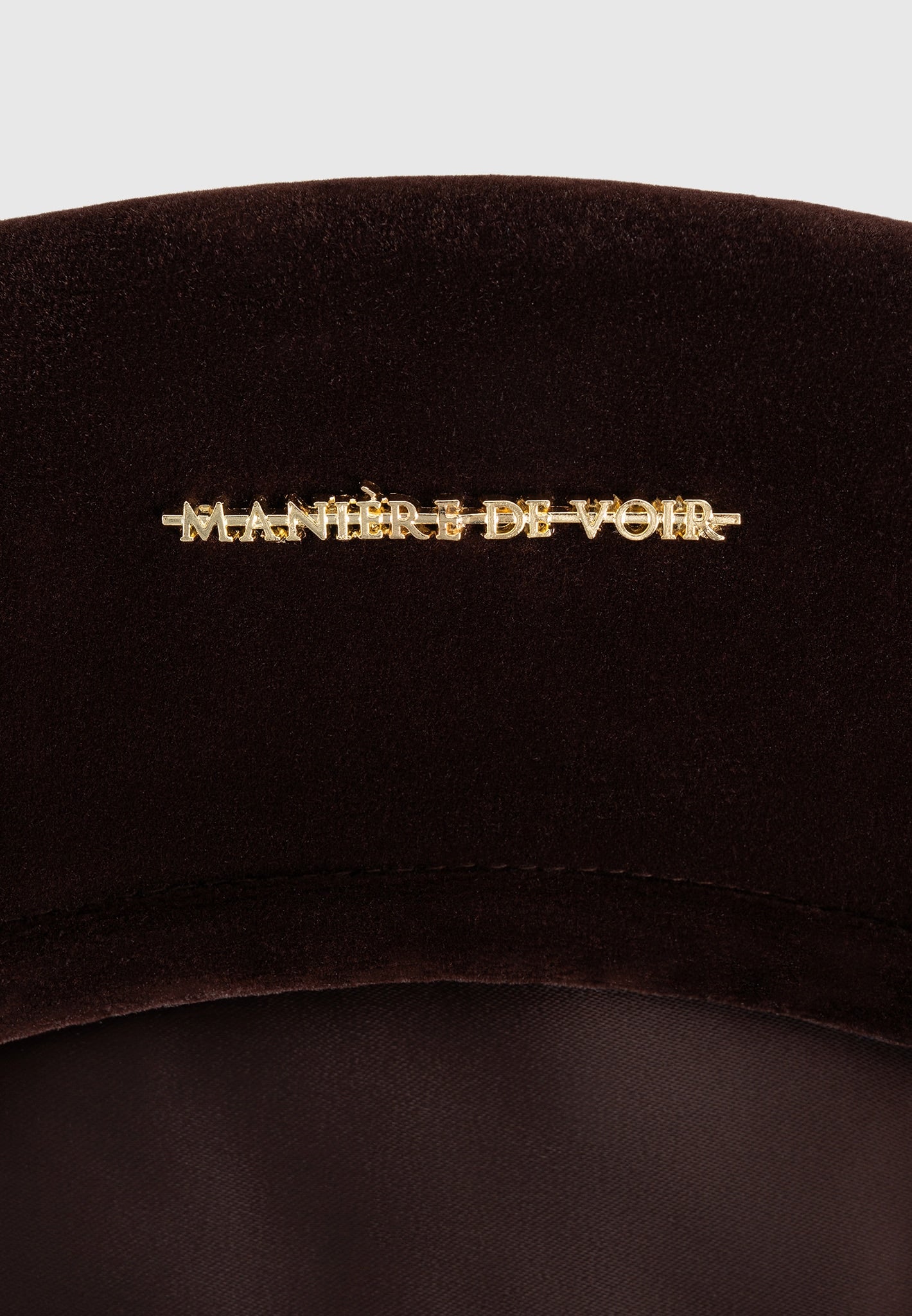 Anya - Velvet Beret - Brown