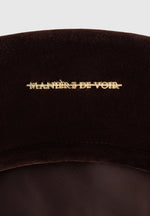 Anya - Velvet Beret - Brown