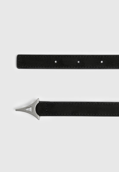 eiffel-slim-suede-belt-black-silver