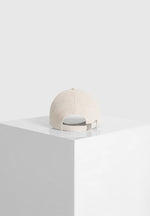Vincent - Embossed Eiffel Cap With Leather Trim - Natural