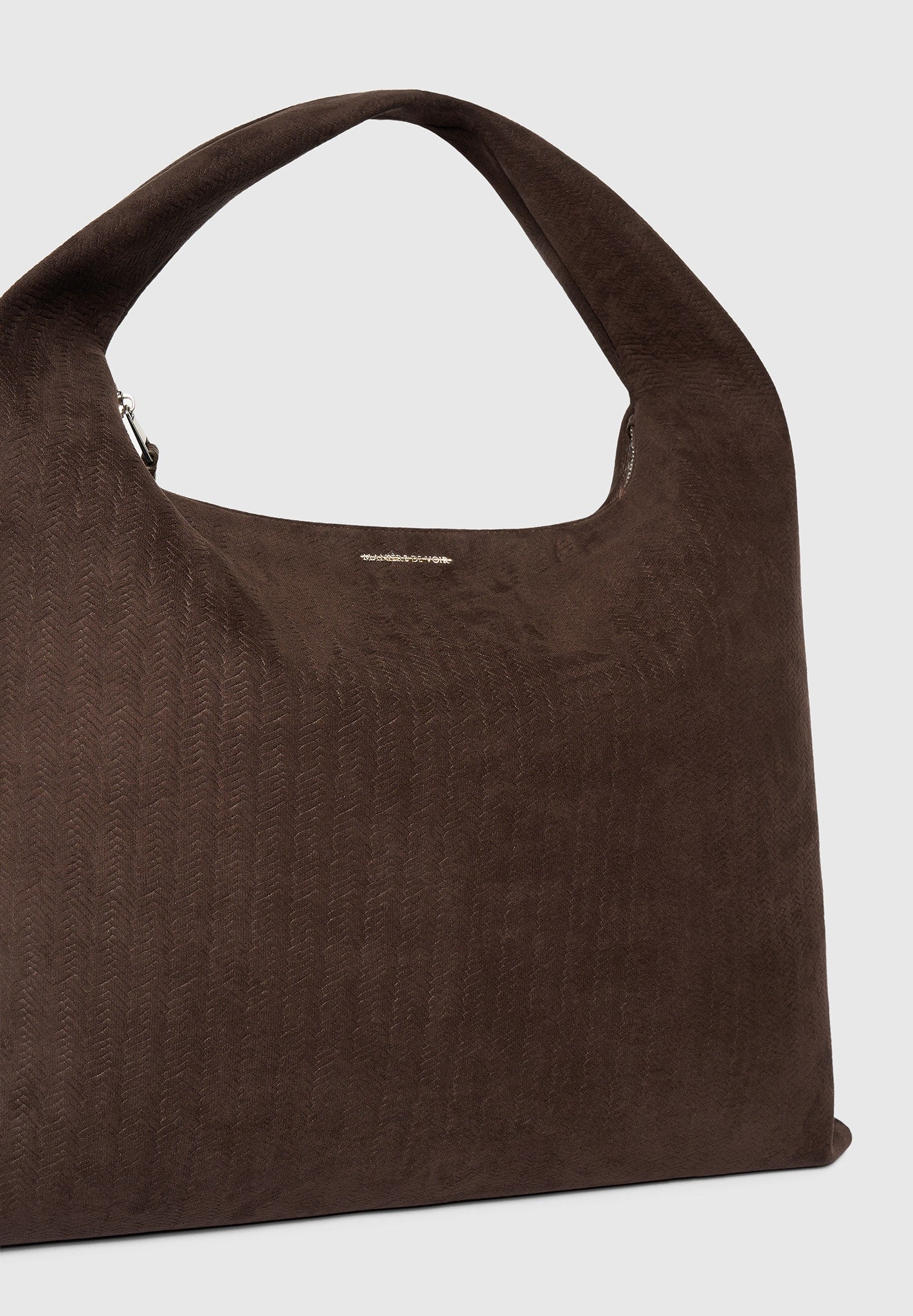 Aubin - Braided Suede Tote Bag - Brown 