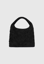 Aubin - Suede Woven Hobo Bag - Black