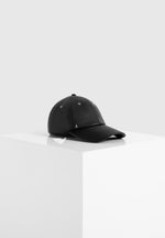 Lou - Leather Cap - Black