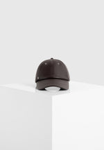 Lou - Leather Cap - Brown