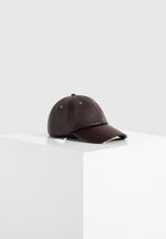 Lou - Leather Cap - Brown