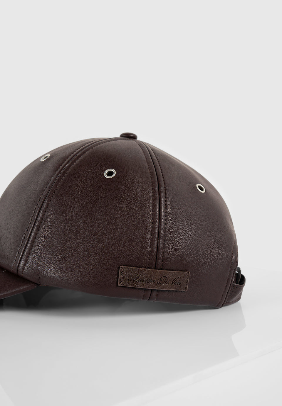 Lou - Leather Cap - Brown