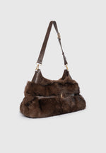 Cali - Fur Duffel Bag  - Brown