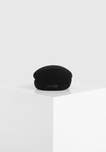 Amos - Wool Flat Cap - Black