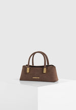 Annelise - Suede Baguette Bag - Brown