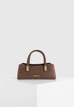 Annelise - Suede Baguette Bag - Brown