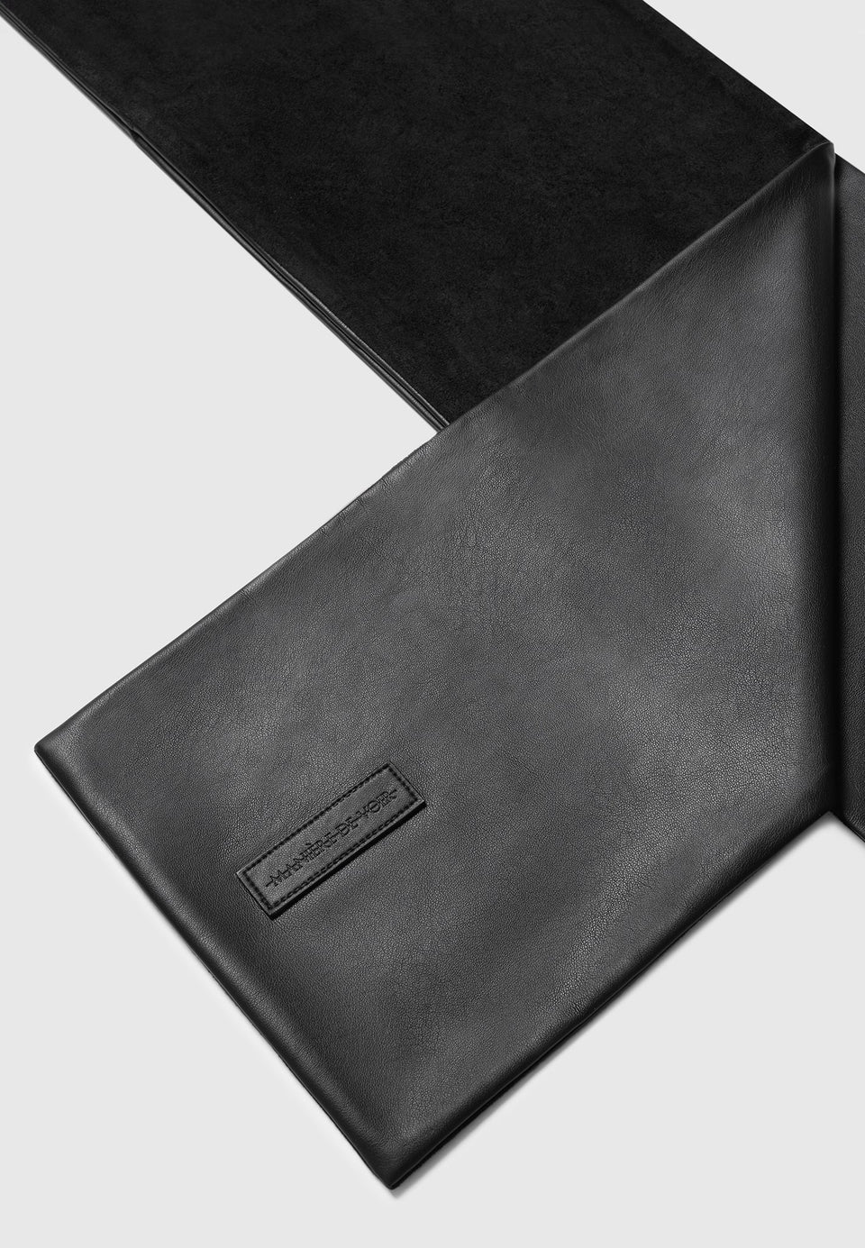 melia-reversible-leather-suede-scarf-black