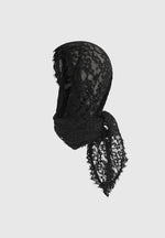 Kadia - Lace Head Scarf - Black