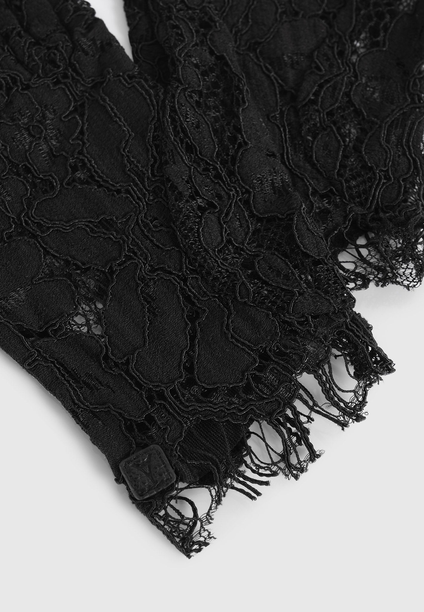 Rhea - Lace Gloves - Black