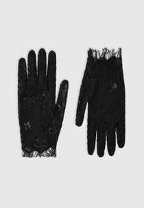 Rhea - Lace Gloves - Black