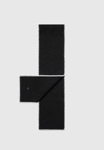 Aube - Blanket Stitch Wool Scarf - Black
