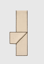 Aube - Blanket Stitch Wool Scarf - Taupe